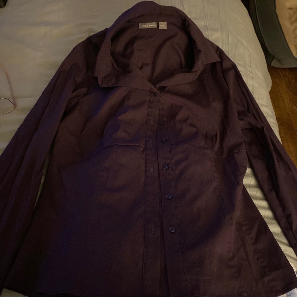 Apt. 9 Stretch Button front Blouse-medium